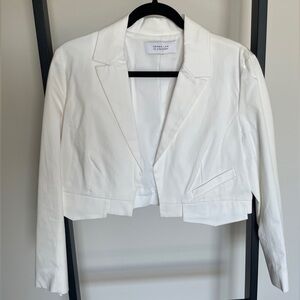 10 Crosby Derek Lam White Cropped Blazer